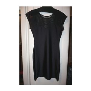 American apparel black tight dress with mesh